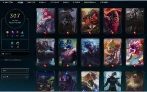 Conta League of Legends, Todos os champs, 307 skins Ex d4