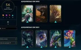 CONTA LOL PRATA 3, 55 SKINS