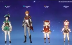 Genshin Impact - AR39 (Venti+Klee+Childe+Mona+ Diona C2...)