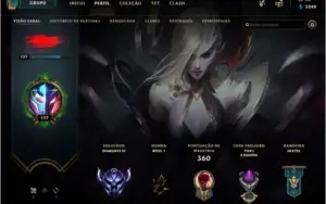 conta lol diamante quase full champ 100 skins