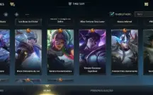 Wild Rift 140 Skins; 27 Lendárias;Dados De Criação;71 Épicas