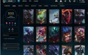 Conta ouro 2 com TODOS os champs e 222 Skins + 3 Prestigios