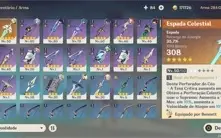 Conta Genshin Impact AR 47 com Ganyu e Raiden + Jean