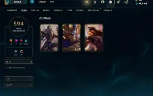 Conta Unranked com TODOS os champs e 594 Skins + 7 Miticas