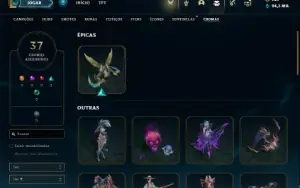 Conta Unranked com TODOS os champs e 594 Skins + 7 Miticas