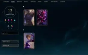 Conta Ouro 3 13 skin - 56 Champ