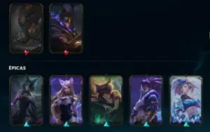 Conta Lol, 290 skins, Todas Ultimate, 7 Skins prestigio