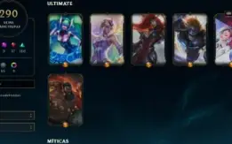 Conta Lol, 290 skins, Todas Ultimate, 7 Skins prestigio