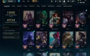 Diamante 4 com TODOS os Champs e 420 Skins +7 Prestigios