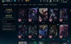 Diamante 4 com TODOS os Champs e 420 Skins +7 Prestigios