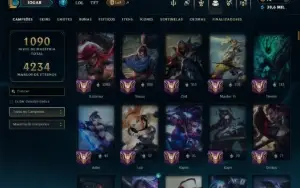 Diamante 4 com TODOS os Champs e 420 Skins +7 Prestigios