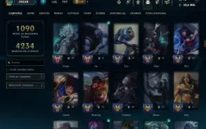 Diamante 4 com TODOS os Champs e 420 Skins +7 Prestigios