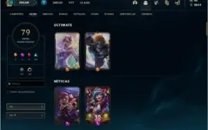 Conta de LoL D4 128 champs e 57skins