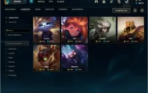 Conta de LoL D4 128 champs e 57skins