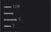 Conta Steam 14 anos, 7 dígitos, 108 jogos, Lvl 30