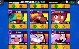 Todos os Brawlers FULL poder e acessórios