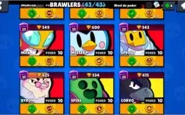 Todos os Brawlers FULL poder e acessórios