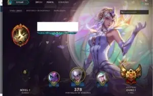 CONTA LOL BORDA DE PLATINA E MAIN SUP