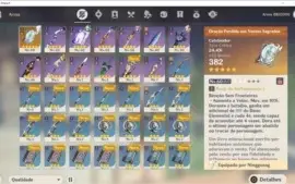 Conta AR 34 com Zhongli e Keqing + 1 arma 5 estrelas