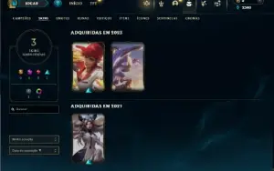 Diamante 4 com 35 Champs e 3 Skins + 2 Fragmentos
