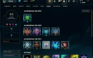 Diamante 4 com 35 Champs e 3 Skins + 2 Fragmentos