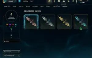 Diamante 4 com 35 Champs e 3 Skins + 2 Fragmentos
