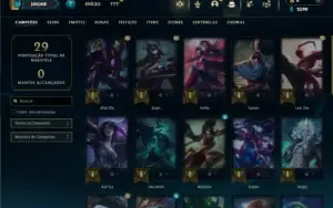 Diamante 4 com 35 Champs e 3 Skins + 2 Fragmentos