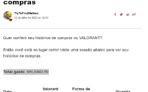 Conta Valorant - R$ 6842,00 Gastos E 317 Skins