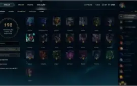 Conta LoL Ouro 1 Vários Champs e Skins 15 Rune Page