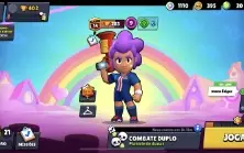 Conta Brawl stars Shelly hyper carga e leon 
