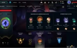 CONTA OURO 4 COM 146 CHAMPS E 94 SKINS.