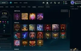 CONTA OURO 4 COM 146 CHAMPS E 94 SKINS.