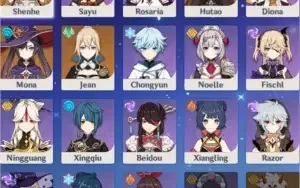 Shenhe + Subjugadora + Hutao + Mona + Jean AR 23 (Desc)