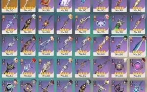 AR 58 c/ RAIDEN C1, ZHONGLI C1, XIAO C1, HUTAO, YAE MIKO e +
