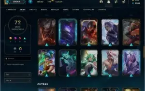 CONTA LEAGUE OF LEGENDS 120 CHAMPS 72 SKINS . SEASON 5