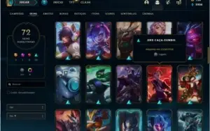 CONTA LEAGUE OF LEGENDS 120 CHAMPS 72 SKINS . SEASON 5