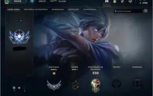 CONTA LEAGUE OF LEGENDS 120 CHAMPS 72 SKINS . SEASON 5