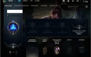 Conta unranked com 25 skins e 58 champs ( 4 vitoriosas )