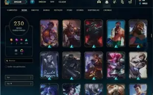 Conta Diamante 4 com 103 Champs e 230 Skins + 77 Cromas
