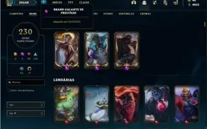 Conta Diamante 4 com 103 Champs e 230 Skins + 77 Cromas
