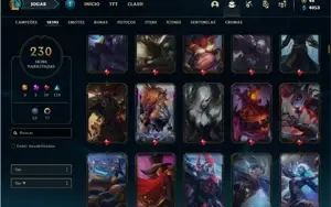Conta Diamante 4 com 103 Champs e 230 Skins + 77 Cromas