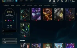 Conta Diamante 4 com 103 Champs e 230 Skins + 77 Cromas