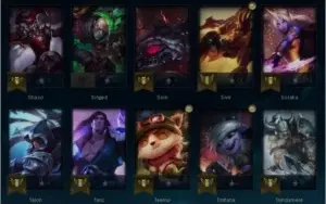 CONTA DO LOL COM 14 SKINS E 61 CAMPEÕES