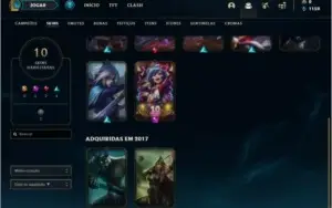 Conta unranked ( LEVEL 28 com 30 champs e 10 skins