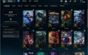 Conta unranked ( LEVEL 28 com 30 champs e 10 skins