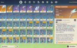 ar 12 américa 5 estrelas (keqing+ harpa e espinha celestial)