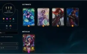 Conta de LOL lvl 156, 144 champ, 112 skins (4 ultimate)