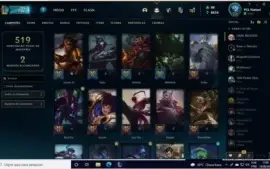 Conta league of legends lvl 354 137 champs 59 skins