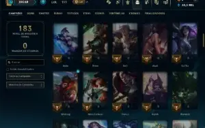 Ferro 1 com 90 Champs e 17 Skins ( Mais de 80 Jogos )