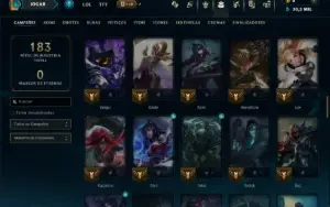 Ferro 1 com 90 Champs e 17 Skins ( Mais de 80 Jogos )